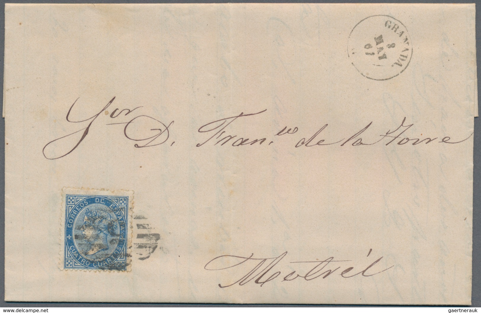 Spanien: 1857/1975 (ca.), Lot Of 25 Beautiful Covers, Except One Only Single Frankings, To One Recei - Lettres & Documents