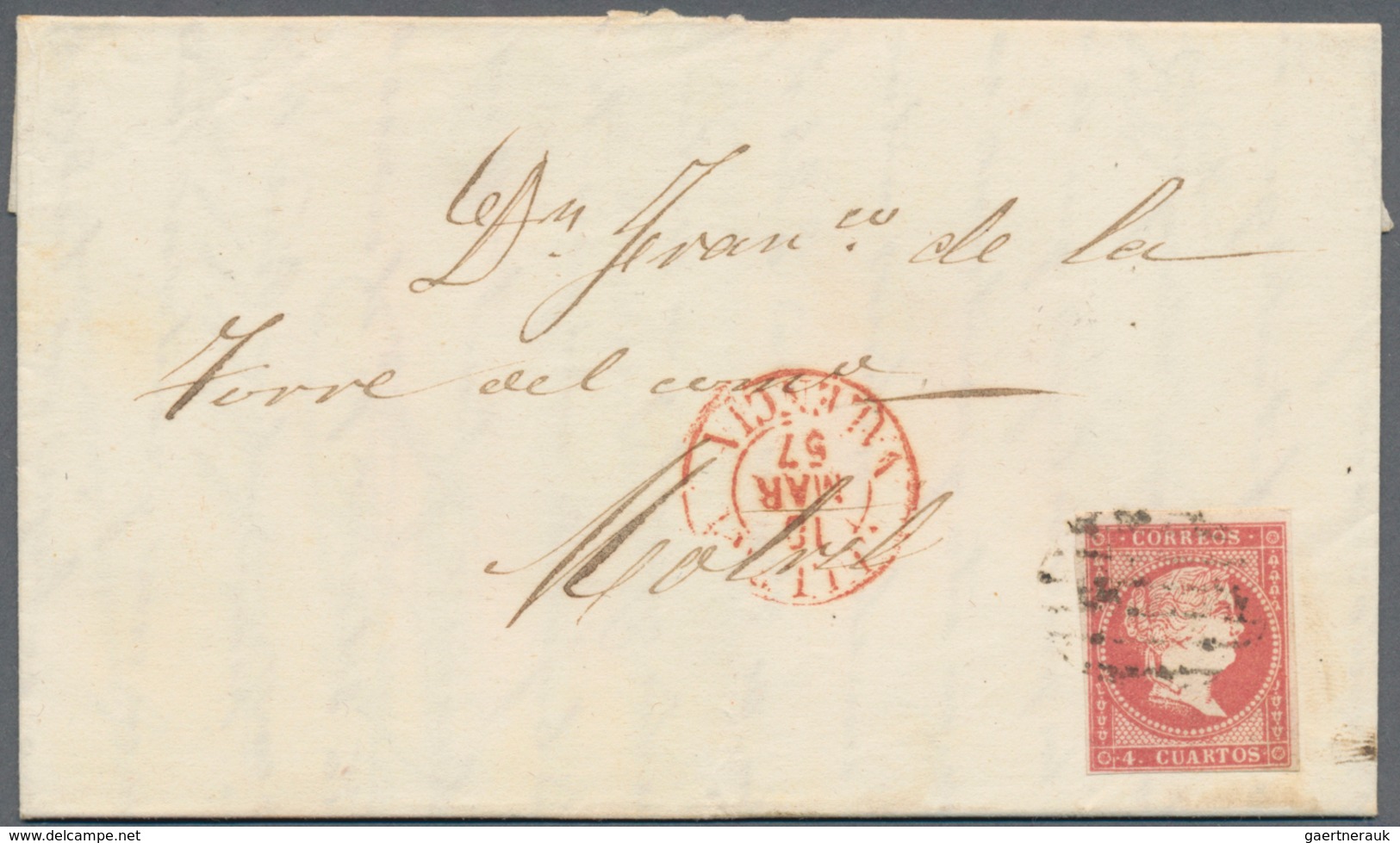 Spanien: 1857/1975 (ca.), Lot Of 25 Beautiful Covers, Except One Only Single Frankings, To One Recei - Brieven En Documenten