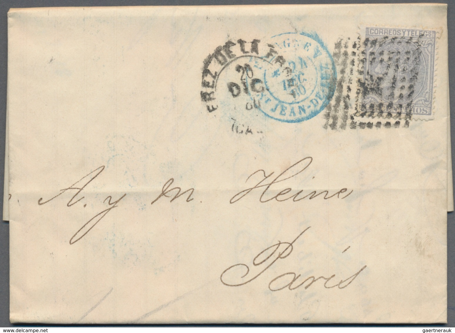 Spanien: 1860/1880, Eight Beautiful Covers To France With Nice Single Frankings, One With A Pair. Go - Storia Postale