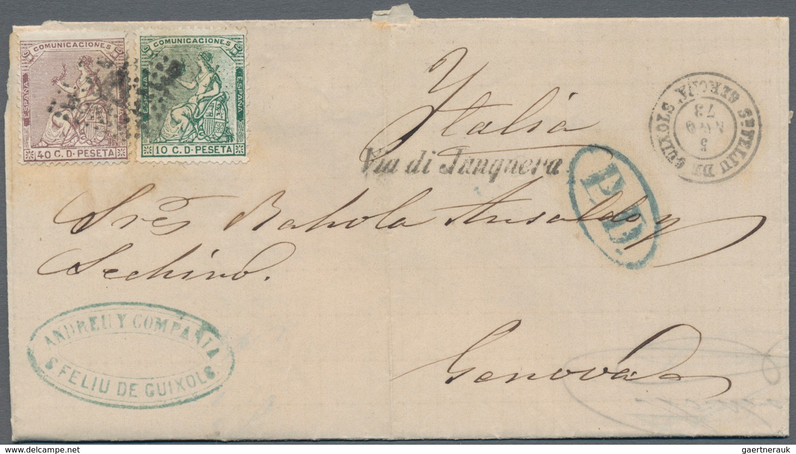 Spanien: 1868/1975 (ca.), Sophisticated Lot Of Ca. 110 Covers Sent From Different Spanish Locations, - Brieven En Documenten