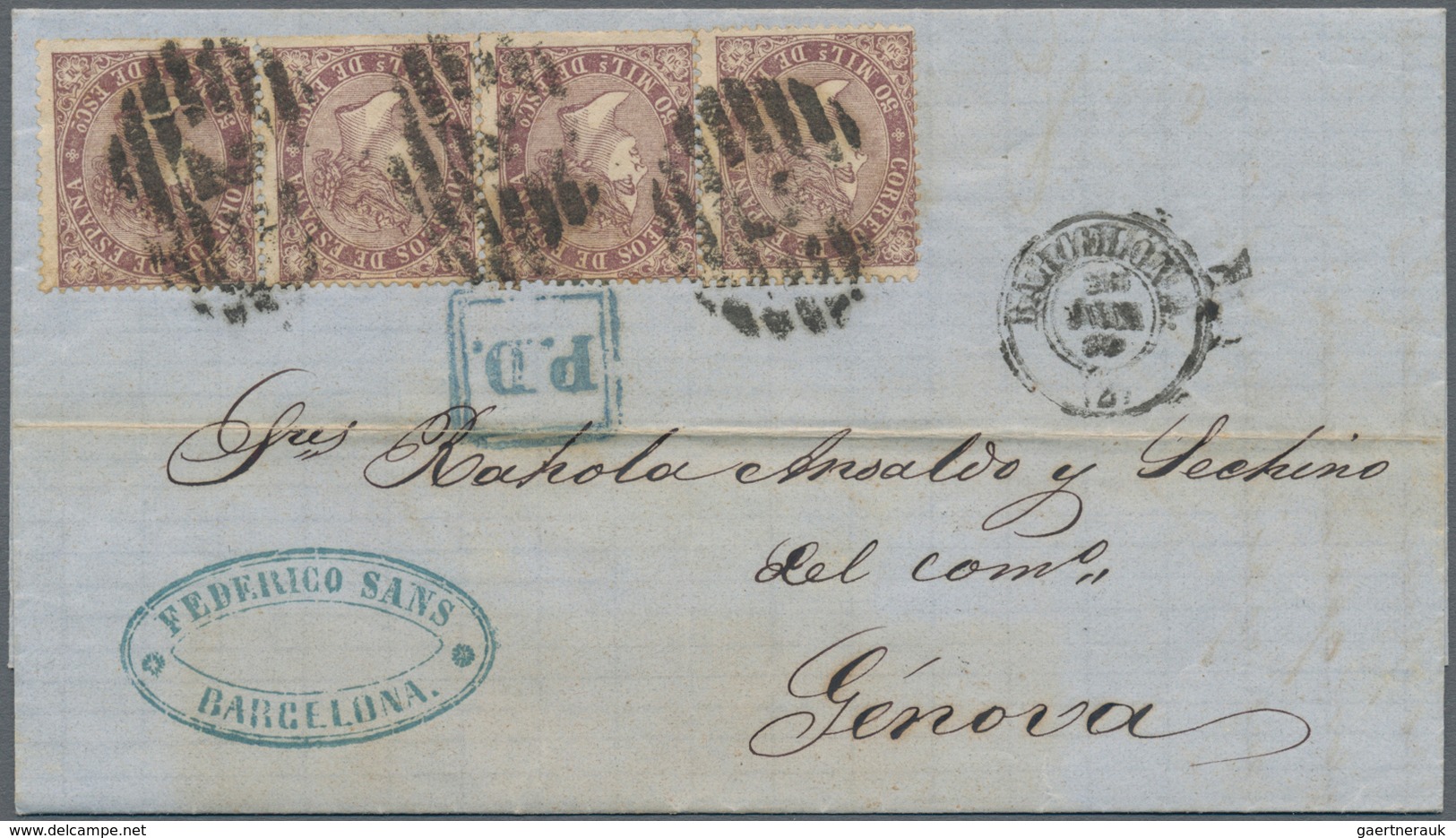 Spanien: 1868/1975 (ca.), Sophisticated Lot Of Ca. 110 Covers Sent From Different Spanish Locations, - Brieven En Documenten