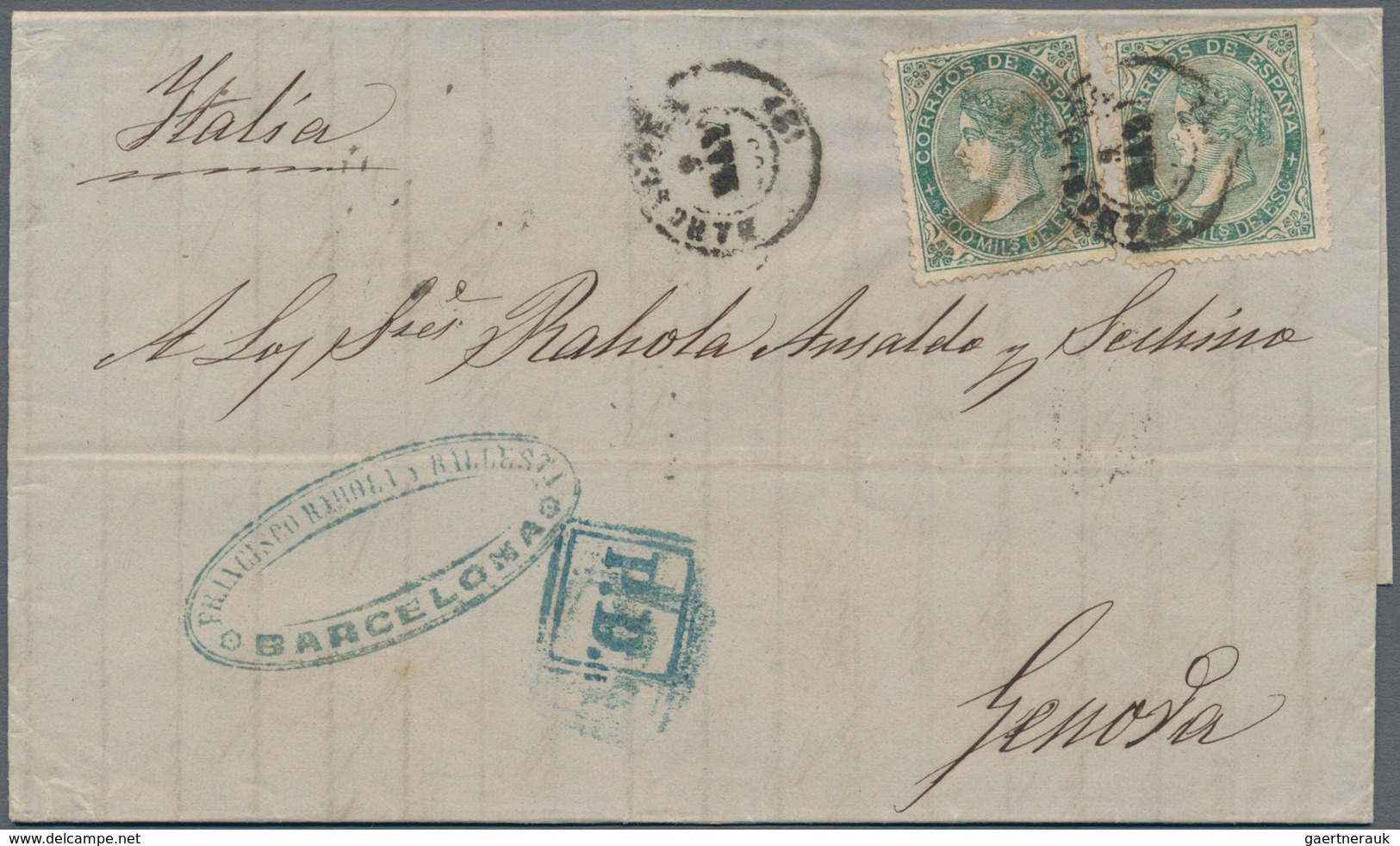 Spanien: 1868/1975 (ca.), sophisticated lot of ca. 110 covers sent from different Spanish locations,