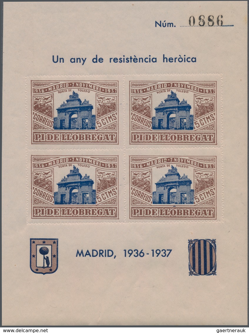 Spanien: 1930/1945 (ca.), Unusual Large Accumulation BACK OF THE BOOK ISSUES Mostly On Stockcards In - Cartas & Documentos