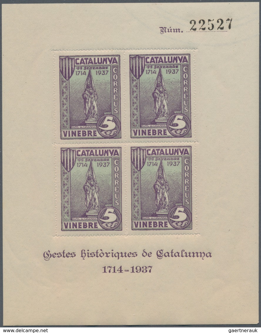 Spanien: 1930/1945 (ca.), Unusual Large Accumulation BACK OF THE BOOK ISSUES Mostly On Stockcards In - Lettres & Documents