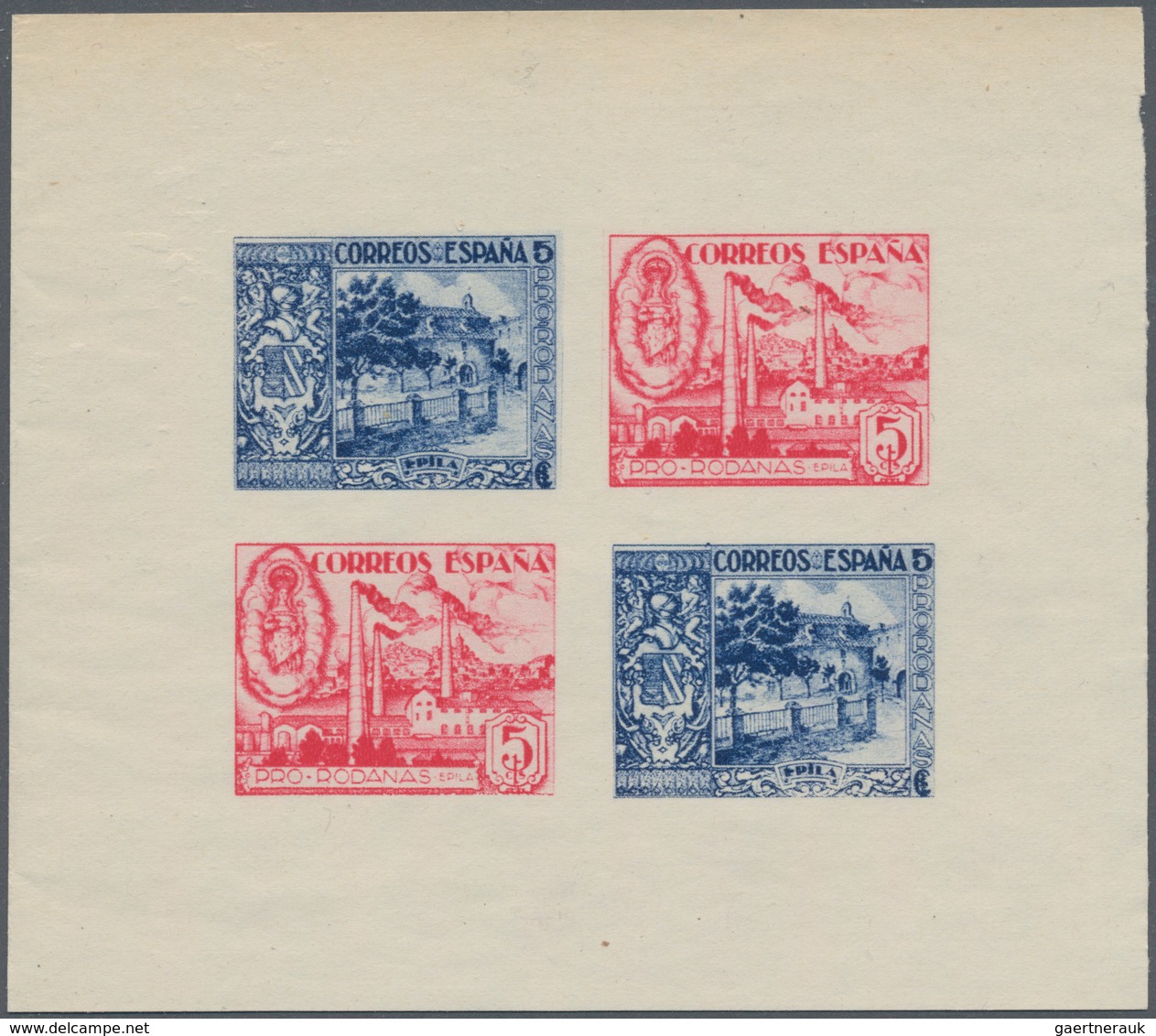 Spanien: 1930/1945 (ca.), unusual large accumulation BACK OF THE BOOK ISSUES mostly on stockcards in