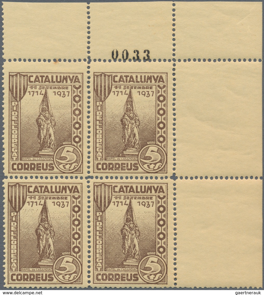 Spanien: 1930/1945 (ca.), unusual large accumulation BACK OF THE BOOK ISSUES mostly on stockcards in