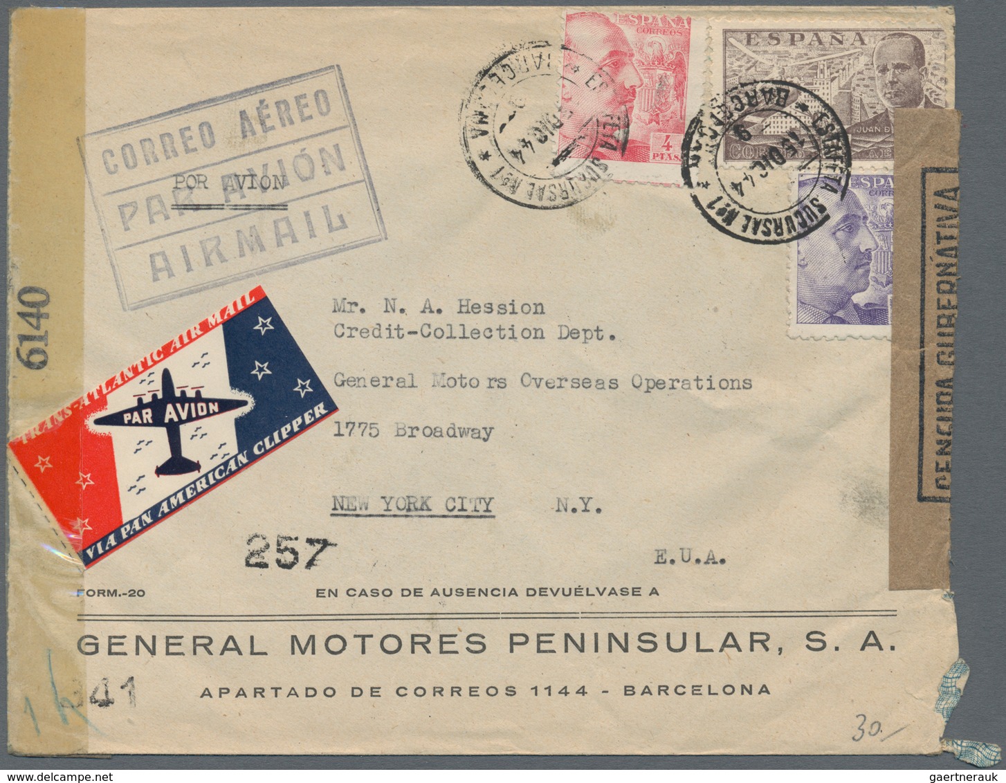 Spanien: 1937/1945, Sammlungsbestand Von Ca. 70 Zensur-Belegen (u.a. Div. Doppelzensuren) Aus Dem Sp - Lettres & Documents