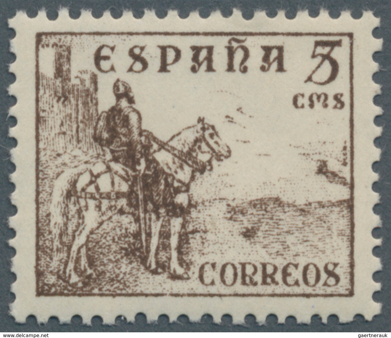 Spanien: 1936, Cid On Horse 5c. Dark Brown Type II WITHOUT IMPRINT In An Investment Lot With Approx. - Covers & Documents