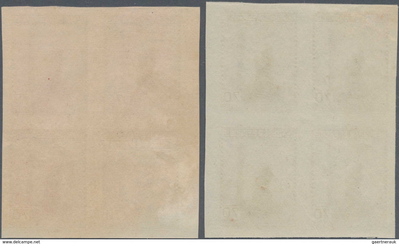 Spanien: 1939, Forces Mail Issue NOT ISSUED 70c. Brown In Two Paper Shades (white Or Toned) Showing - Covers & Documents