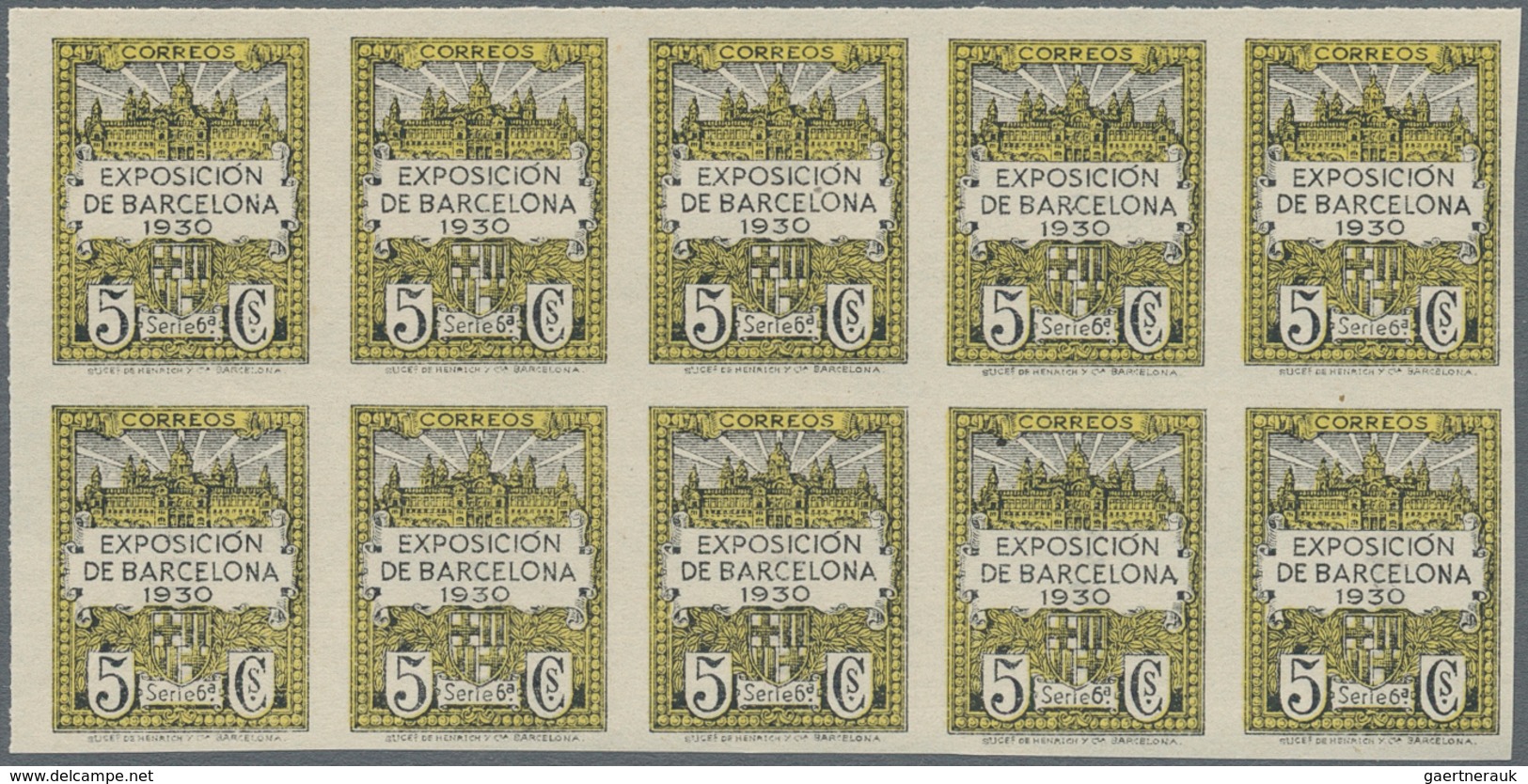 Spanien - Zwangszuschlagsmarken für Barcelona: 1929/1945, enormous accumulation in carton with many