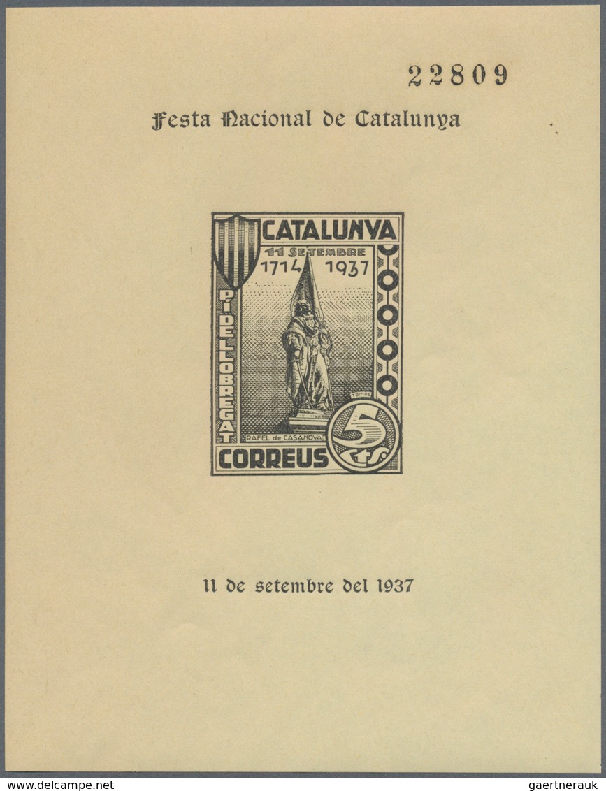 Spanien - Lokalausgaben: 1937, PI DE LLOBREGAT (Catalunya): Accumulation With About 550 IMPERFORATE - Emissions Nationalistes