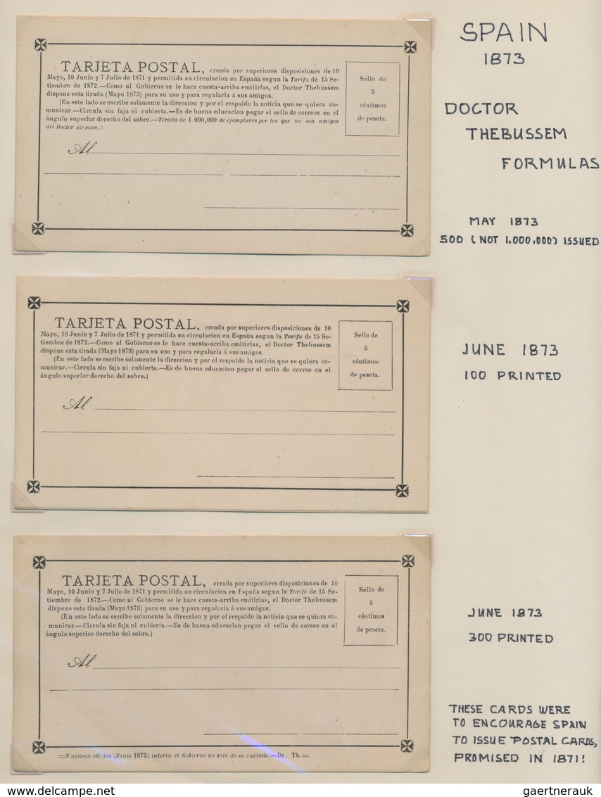 Spanien - Ganzsachen: 1873/1988 Collection Of Unused Postal Stationery Including The Colonial Areas, - 1850-1931