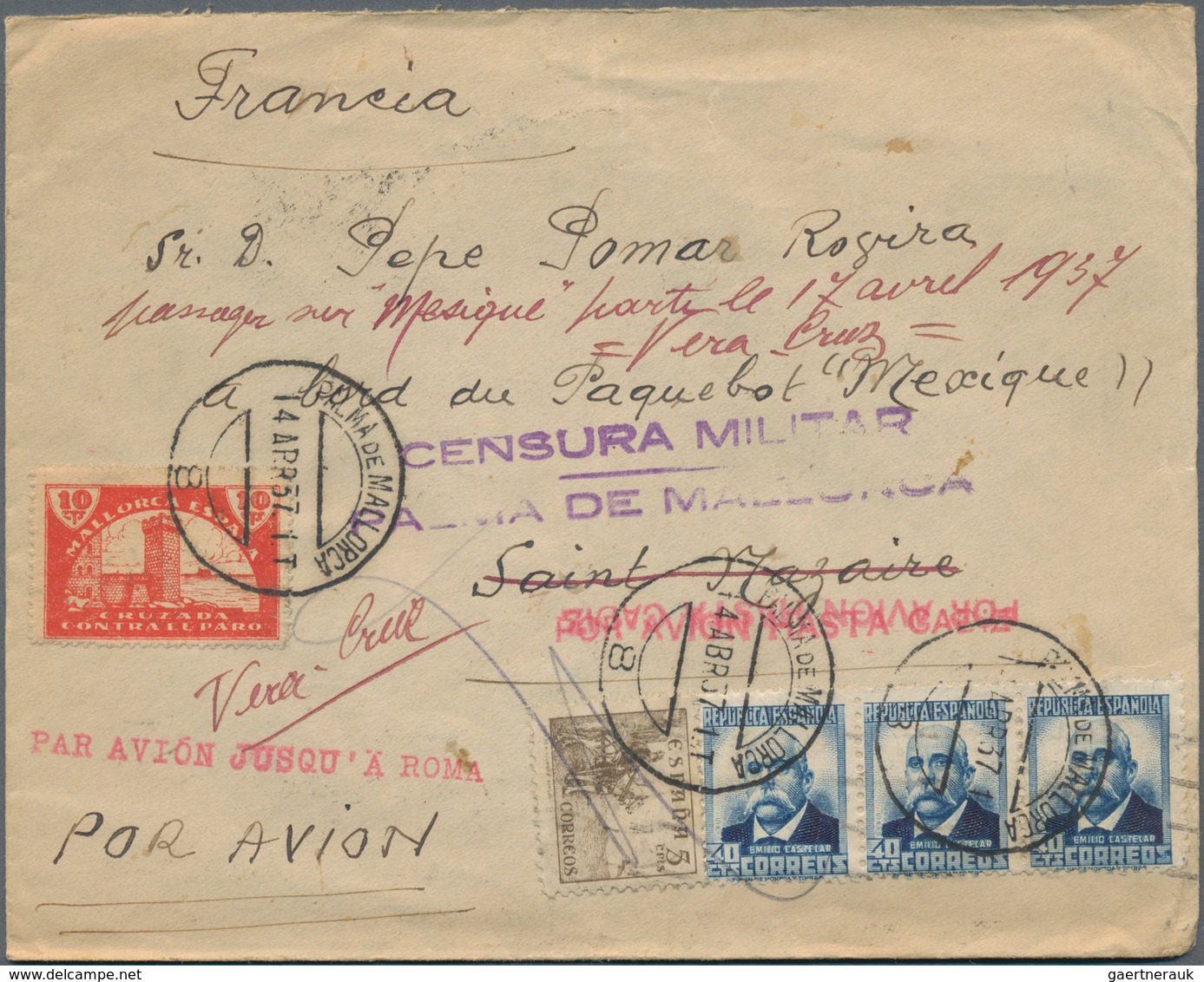 Spanien - Ganzsachen: 1880/1990 ca. 230 letters, cards, picture-postcards and postal stationeries, i