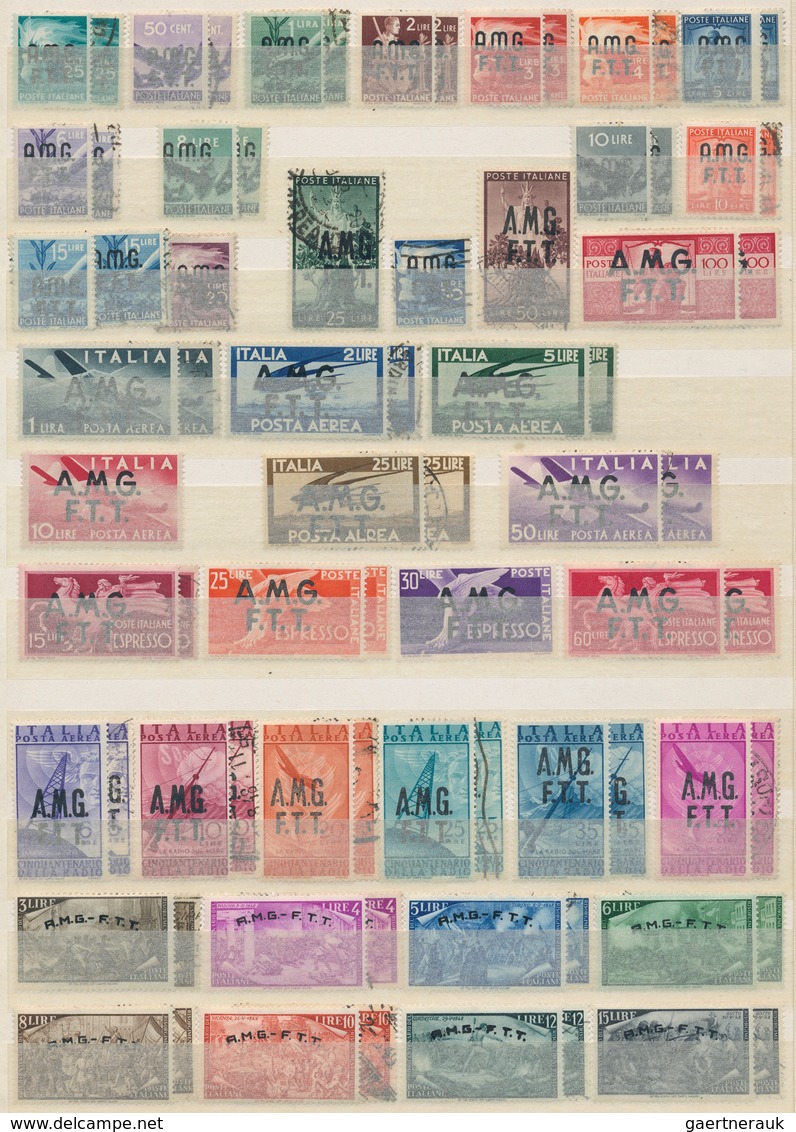 Triest - Zone A: 1945/1954, Mint And Used Collection On Stockpages, Apparently More Or Less/vrituall - Afgestempeld