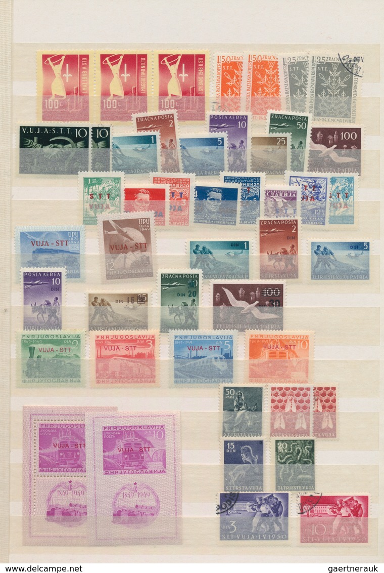 Triest - Zone B: 1948/1954, Predominantly U/m Collection On Stockpages Which Appears To Be More Or L - Usati