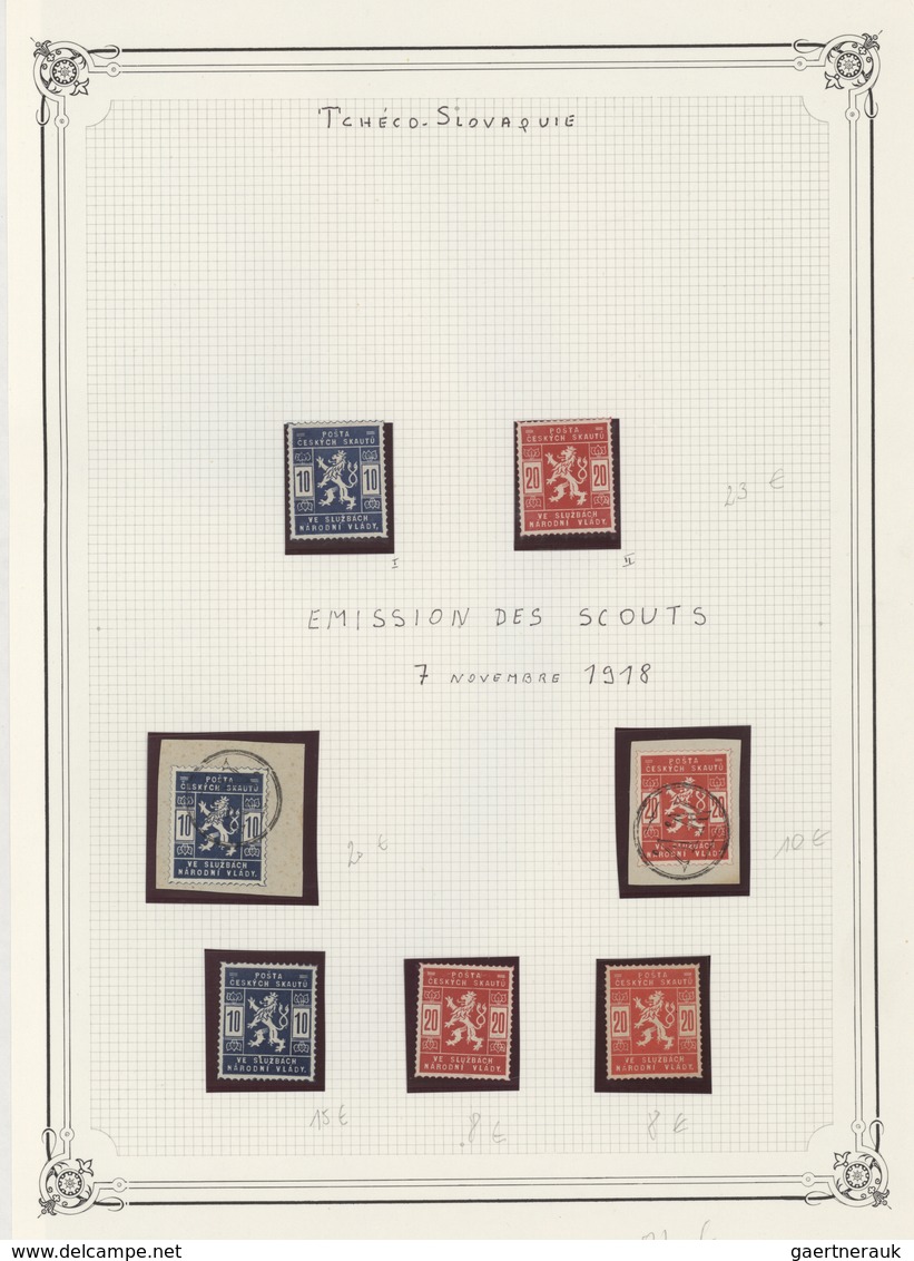 Tschechoslowakei: 1918/1966, Mainly Mint Collection In A Thick Yvert Album, Well Collected Throughou - Lettres & Documents