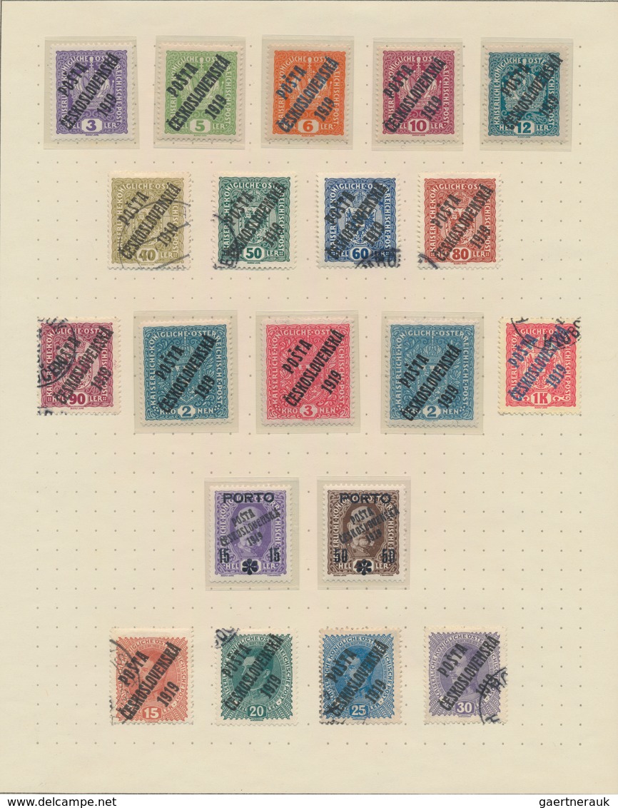 Tschechoslowakei: 1918/1970, Used And Mint Collection On Album Pages, Well Collected Throughout From - Cartas & Documentos