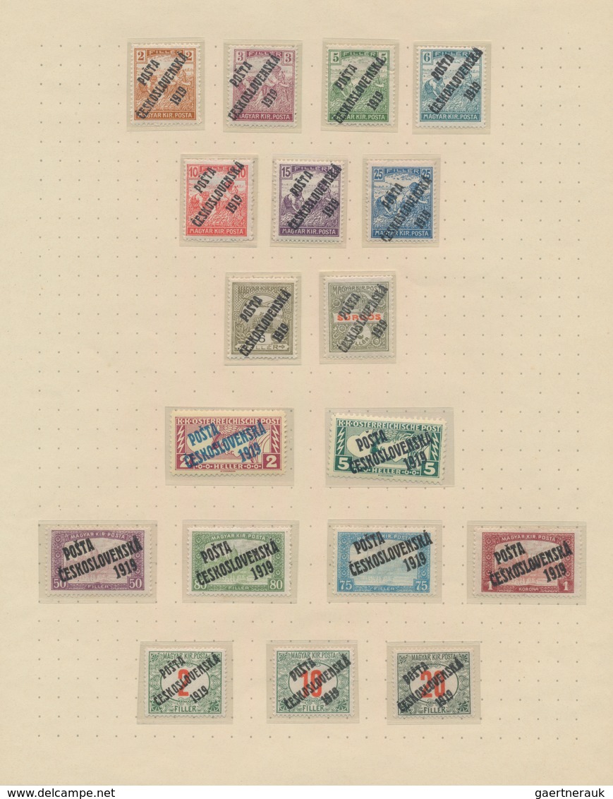 Tschechoslowakei: 1918/1970, Used And Mint Collection On Album Pages, Well Collected Throughout From - Cartas & Documentos