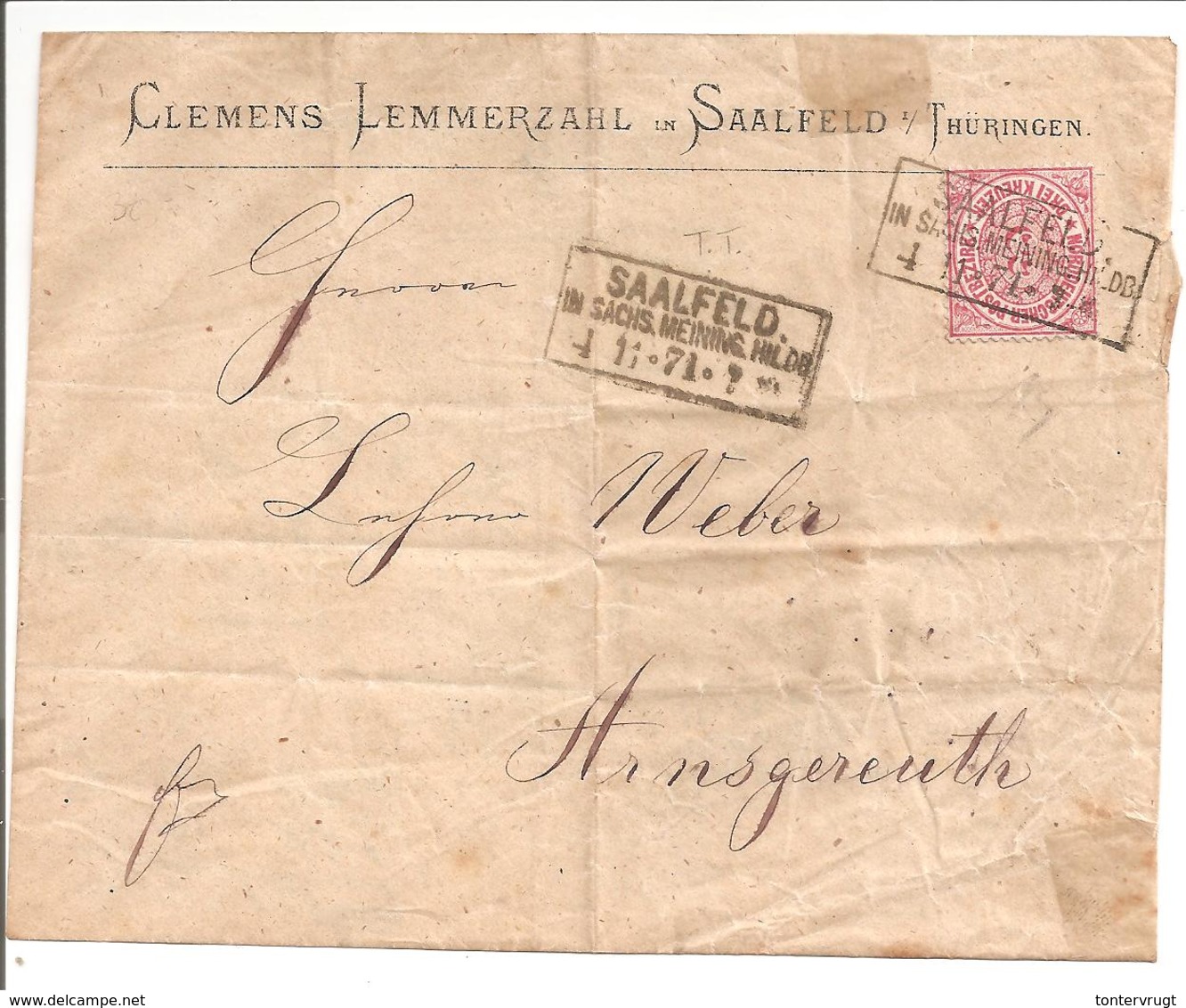 Ra3 SAALFELD/IN SACHS.MEINING.HILDB. 4.11.71 & 6.11.71 !! - Storia Postale