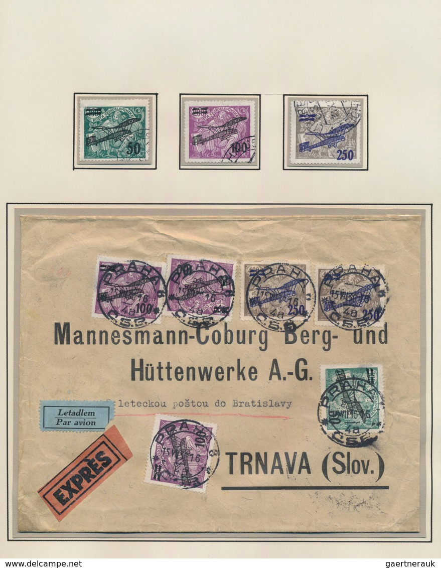 Tschechoslowakei: 1918/1985 (ca.), Used Collection In Seven Albums Incl. A Nice Part Pre-war Issues, - Brieven En Documenten