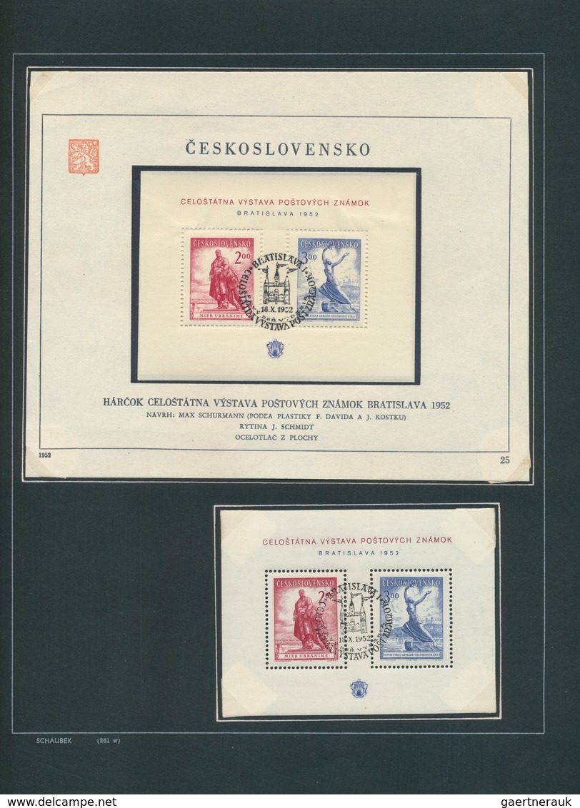 Tschechoslowakei: 1945/1959, A Neat And Attractively Arranged Collection On Black Album Pages In A B - Lettres & Documents