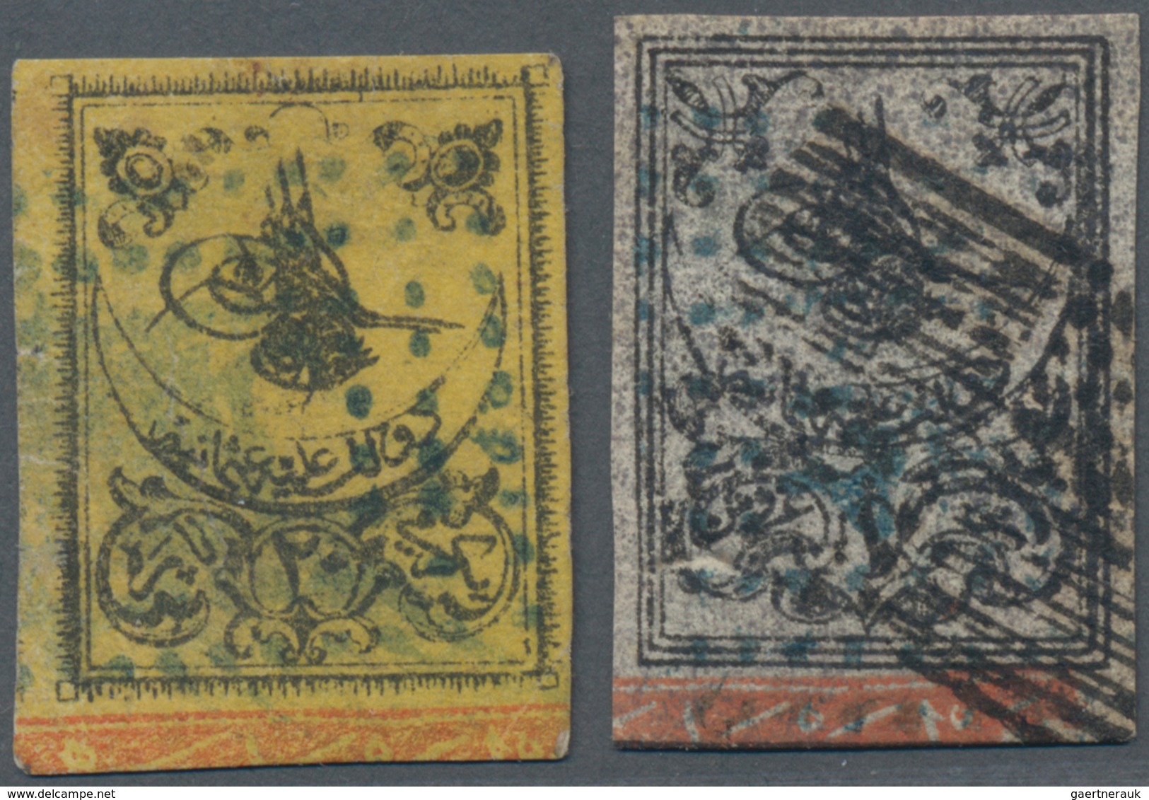 Türkei: 1863, Lot Of Six Used Stamps Of 1st Issue, Comprising All Denominations. - Oblitérés