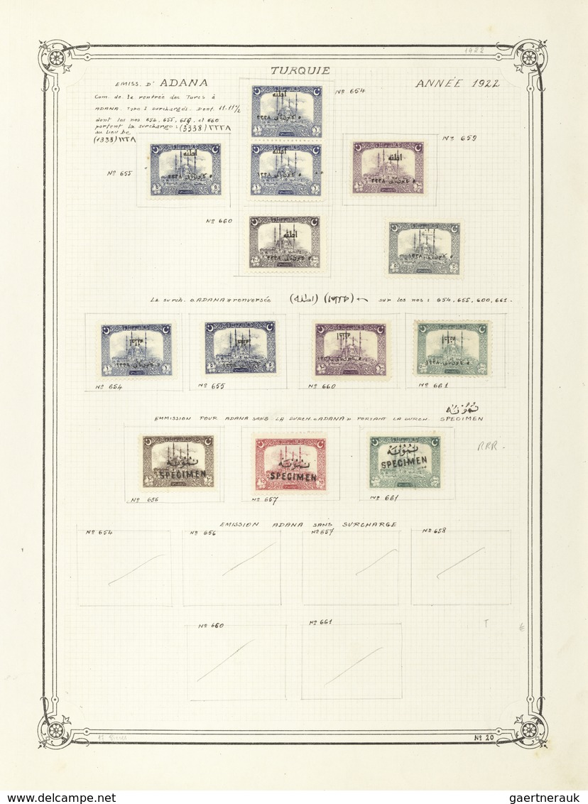 Türkei: 1863/1936. Collection In One Album Including Many Stamps With Varieties Or Errors (double Re - Gebruikt