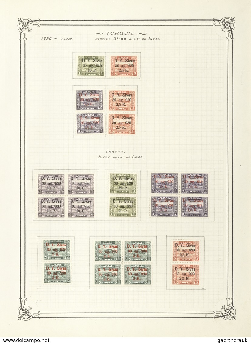 Türkei: 1863/1936. Collection In One Album Including Many Stamps With Varieties Or Errors (double Re - Used Stamps