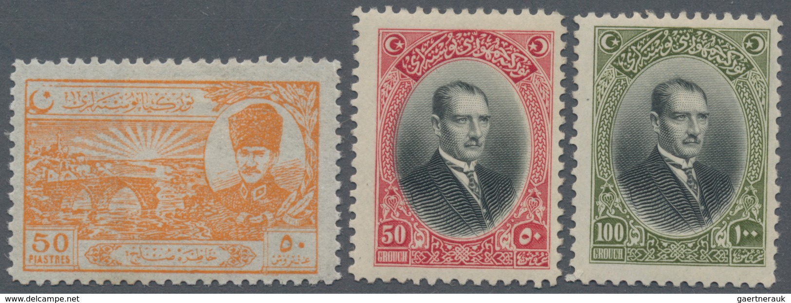 Türkei: 1863-1928, Small Lot Of 14 First Issues "Tughra" And Good Republic Stamps Atatürk, Fine, Hig - Gebruikt