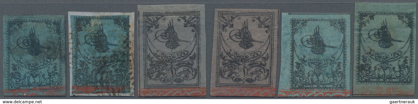 Türkei: 1863-1930, Small Lot Of 11 First Issues "Tughra" And Few Republic Stamps Up To Atatürk, Fine - Used Stamps