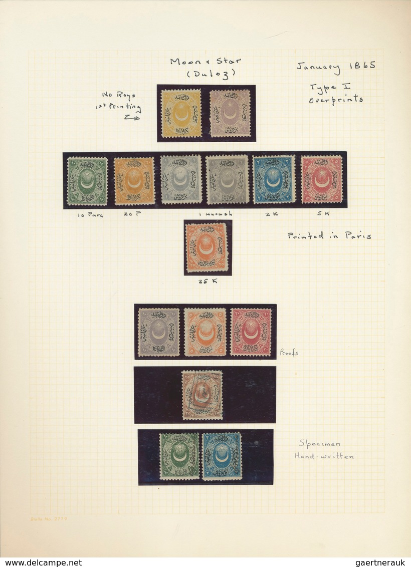 Türkei: 1863-1950, Sammung überwiegend ungebraucht in zwei Alben ab Erstausgaben dabei Portomarken i