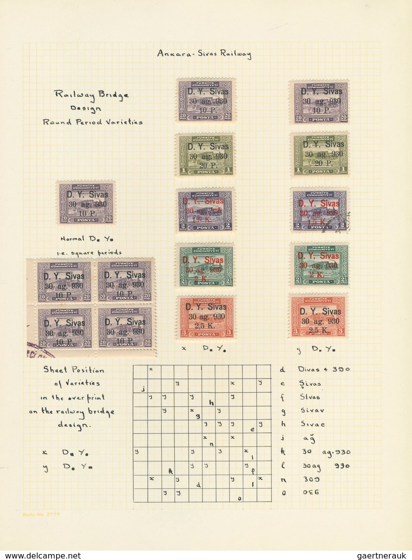 Türkei: 1863-1950, Sammung überwiegend ungebraucht in zwei Alben ab Erstausgaben dabei Portomarken i