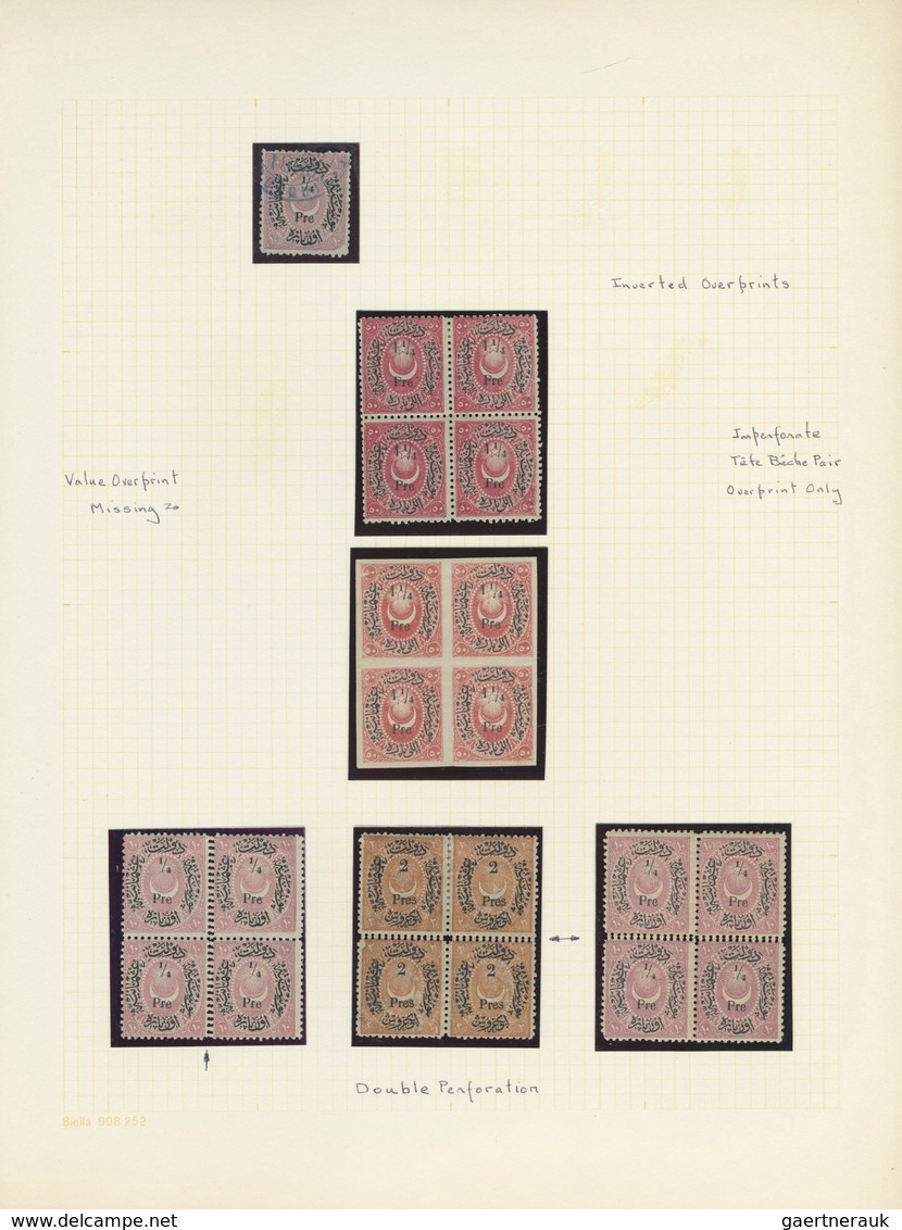 Türkei: 1863-1950, Sammung überwiegend ungebraucht in zwei Alben ab Erstausgaben dabei Portomarken i