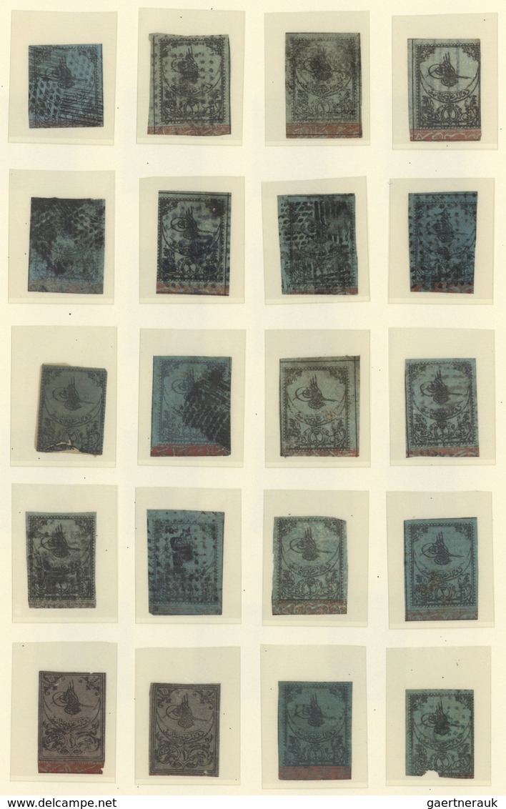 Türkei: 1863-1970, Comprehensive Collection Mounted On Self Made Album Leaves In Two Boxes, Starting - Used Stamps