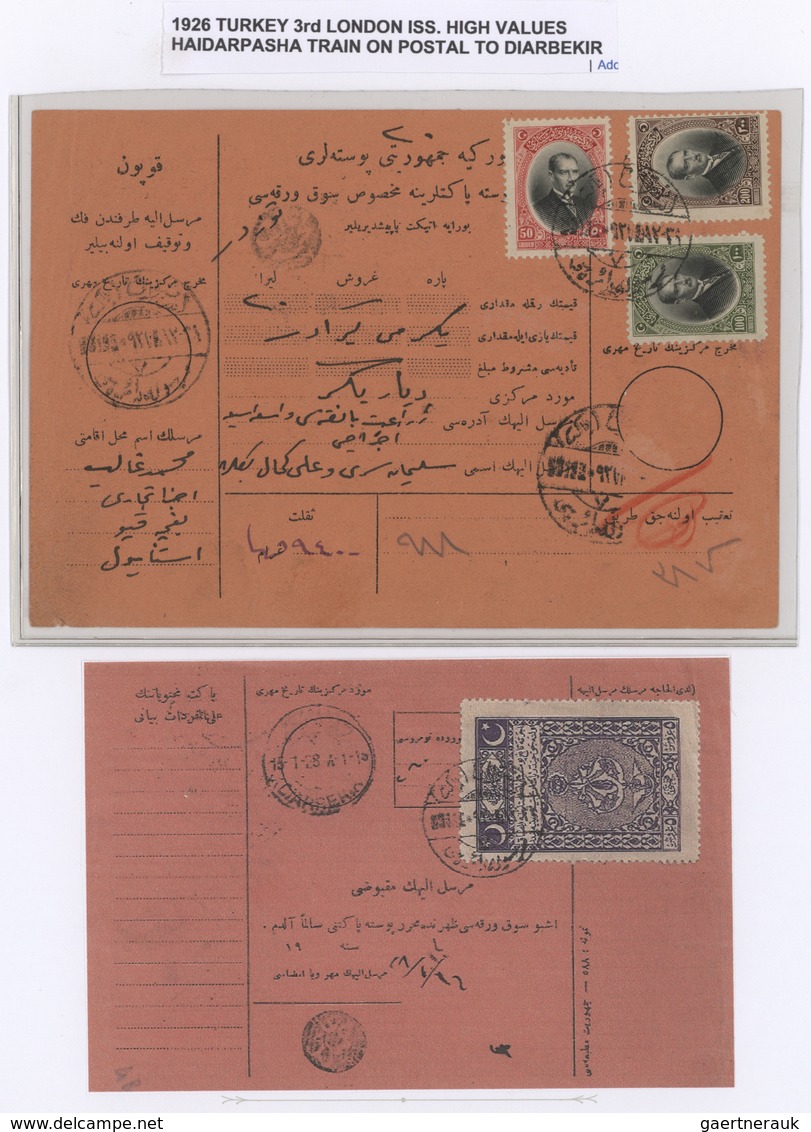 Türkei: 1863-1970, Comprehensive collection mounted on self made album leaves in two boxes, starting
