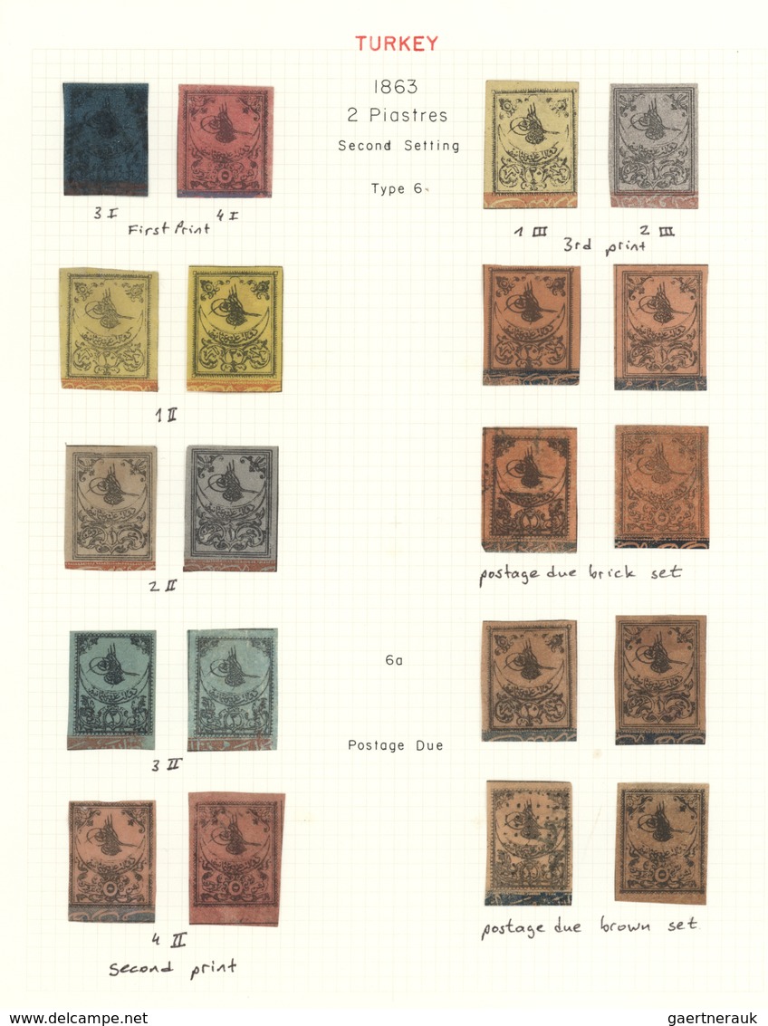 Türkei: 1863-64, TUGHRA Specialized High Quality Set Including First Print 5 Pia. Mint (Mi.3I), Thir - Oblitérés