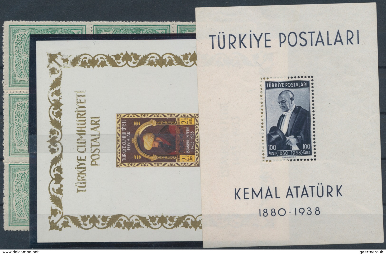 Türkei: 1870/1955 (ca.), Mint Lot On Stockcards, Incl. Three Copies 1940 Atatürk Souvenir Sheet, 195 - Used Stamps