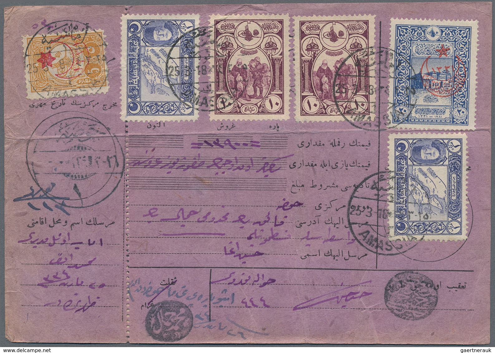 Türkei: 1900/1920 (ca.), Collection Of Apprx. 214 Stamps And Eight Entires, Mainly Overprints. - Usati