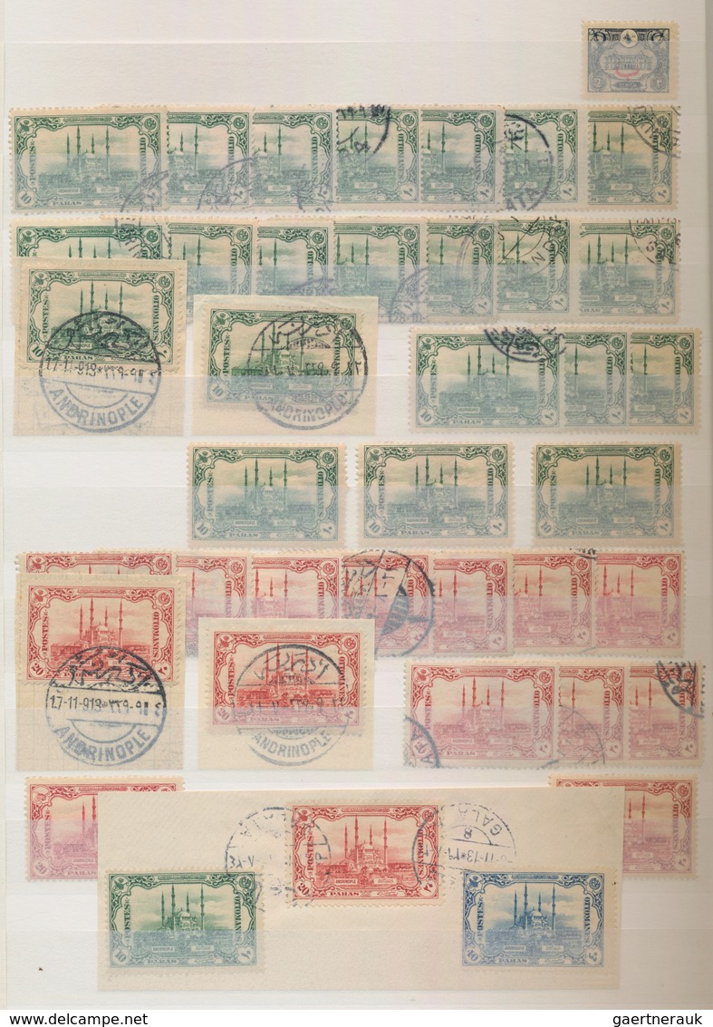 Türkei: 1913/1916, Comprehensive Accumulation Of Apprx. 2.900 Stamps, Neatly Sorted In A Thick Album - Oblitérés