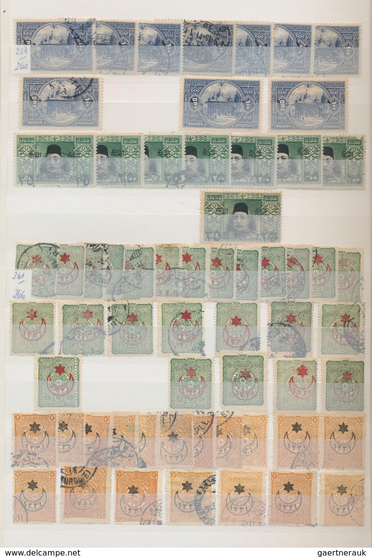 Türkei: 1913/1916, Comprehensive Accumulation Of Apprx. 2.900 Stamps, Neatly Sorted In A Thick Album - Usados