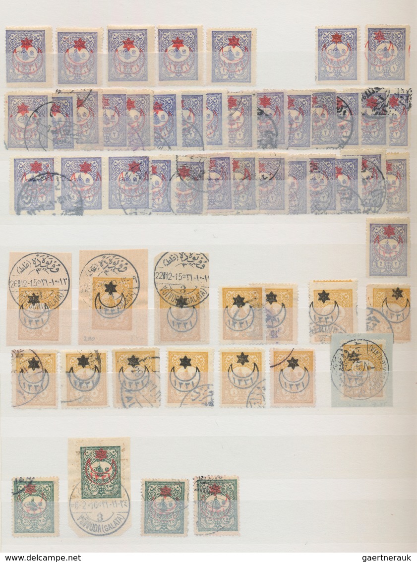 Türkei: 1913/1916, Comprehensive Accumulation Of Apprx. 2.900 Stamps, Neatly Sorted In A Thick Album - Oblitérés