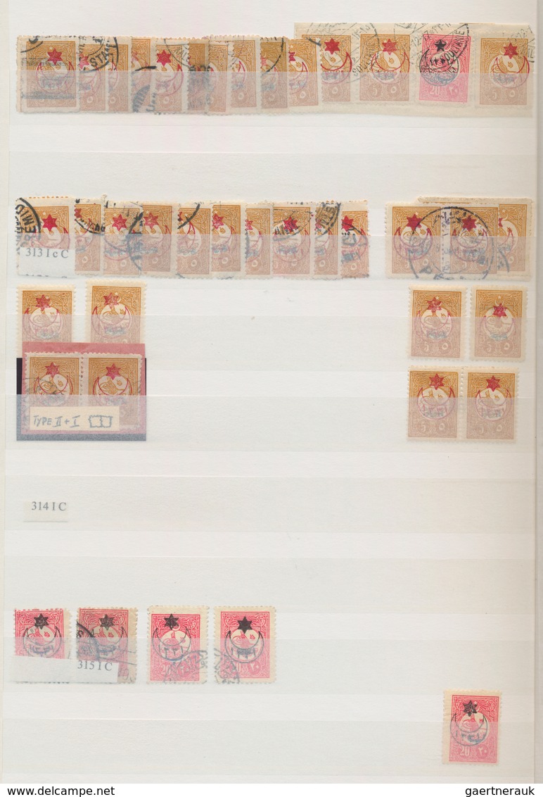 Türkei: 1913/1916, comprehensive accumulation of apprx. 2.900 stamps, neatly sorted in a thick album