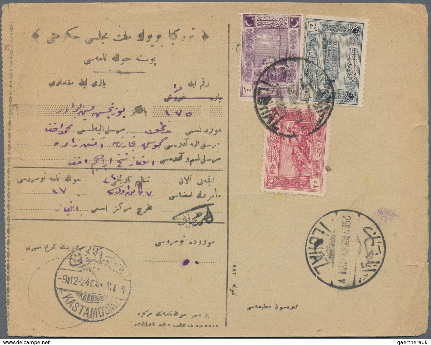 Türkei: 1923-35, Group Of 35 Parcel Cards From Various Post Offices In Turkey (Adana Region) Sent To - Oblitérés