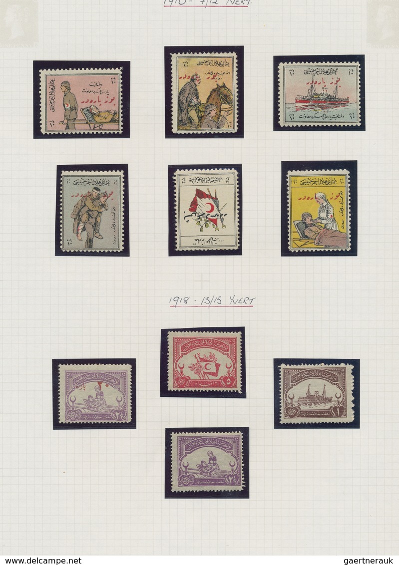 Türkei - Zwangszuschlagsmarken Für Den Roten Halbmond: 1916/1956, Mainly U/m Collection On Album Pag - Charity Stamps