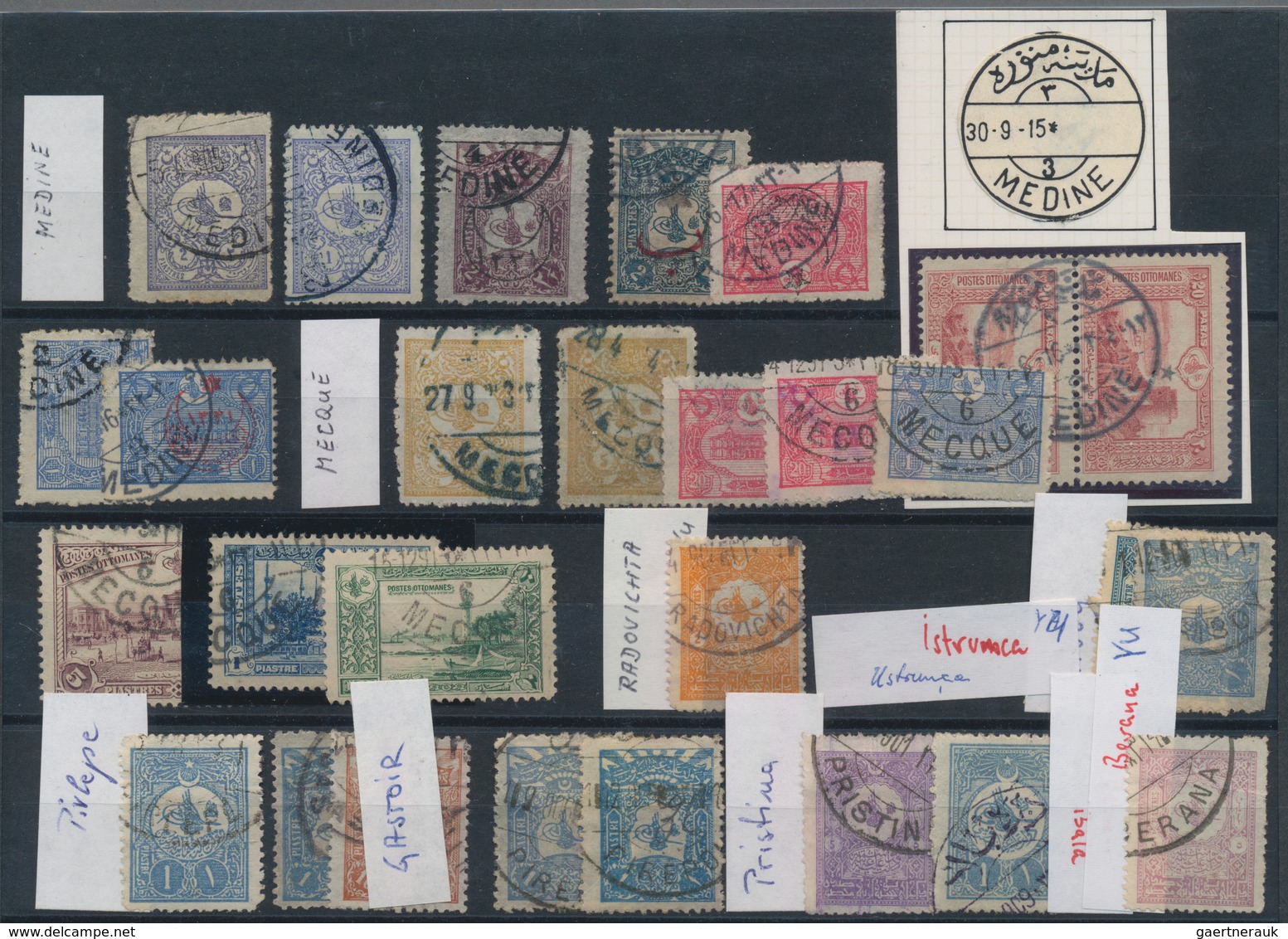 Türkei - Stempel: 1870/1920 (ca.), Accumulation Of Apprx. 2.700 Stamps On Stockcards, Partly Varied - Otros & Sin Clasificación