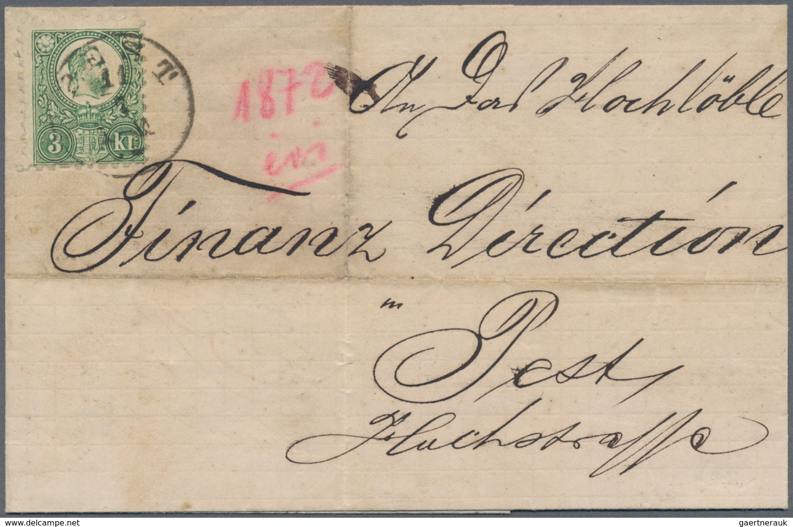 Ungarn: 1871/1875 (ca.), nice lot of over 20 covers of the first issue Franz-Josef including many re