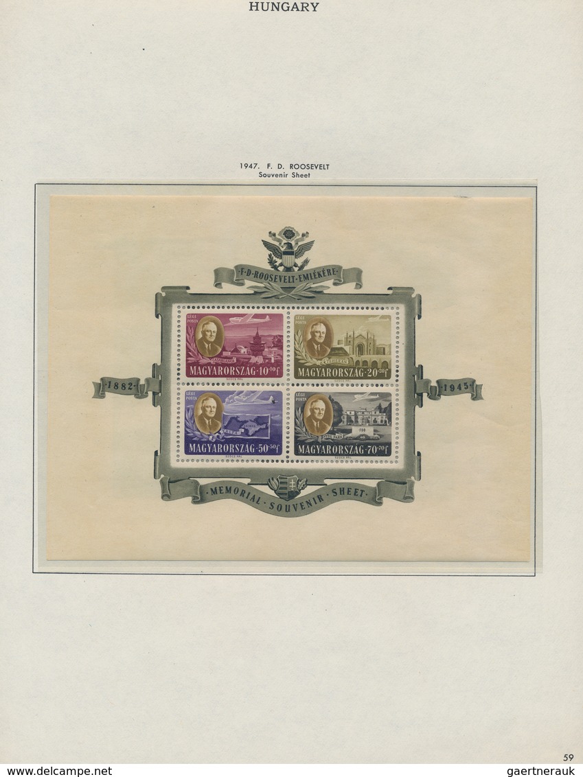 Ungarn: 1872/1973, Mint And Used Collection In A Minkus Album, From 1st Issues Well Collected Throug - Brieven En Documenten