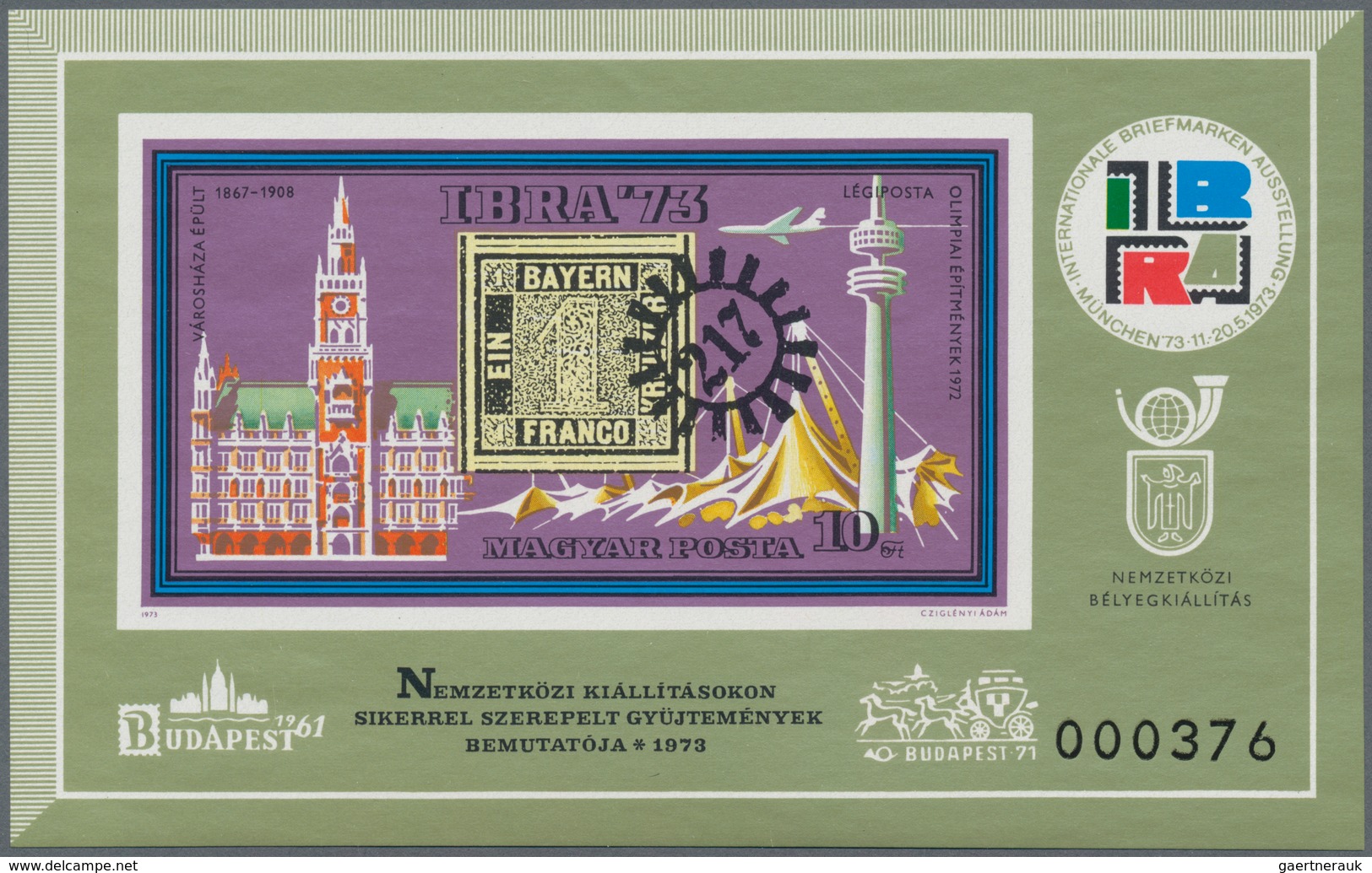 Ungarn: 1948-75, Group Of 15 Miniature And Souvenir Sheets Including Scarce Ones As 1973 'IBRA' S/s - Brieven En Documenten
