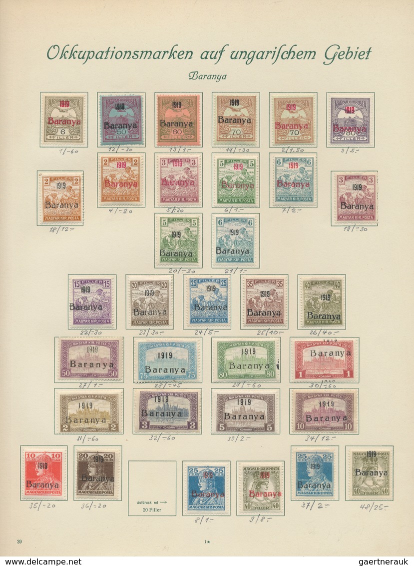 Ungarn - Besetzte Gebiete: Arad: 1919/1921, Mainly Mint Collection Of Apprx. 300 Stamps On Borek Alb - Sonstige & Ohne Zuordnung