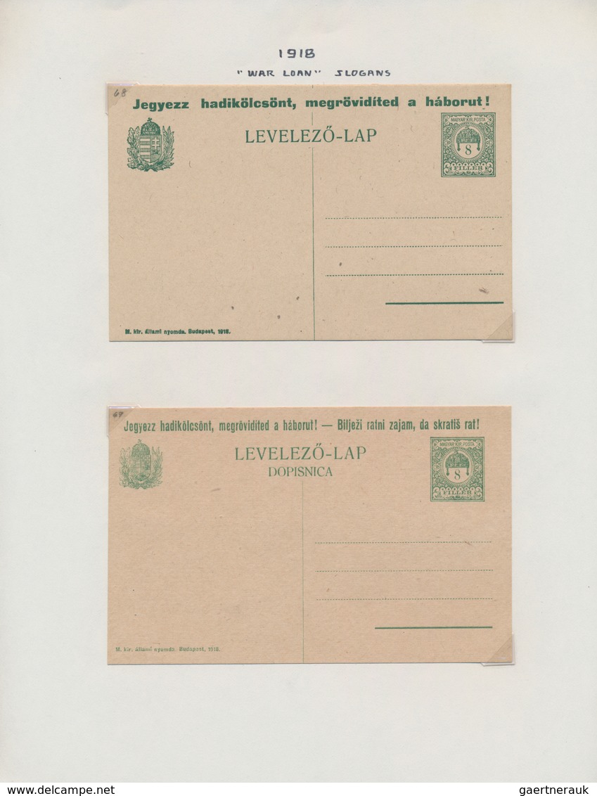 Ungarn - Ganzsachen: 1869/1990 Collection Of About 260 Mainly Unused Postal Stationaries, While Stan - Postal Stationery